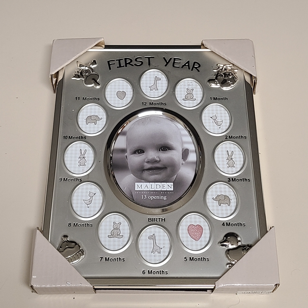 Malden International baby first year picture frame
